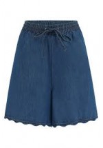 Sugarhill Boutique Shelly Scallop Shorts (Deep Blue Denim) SS26